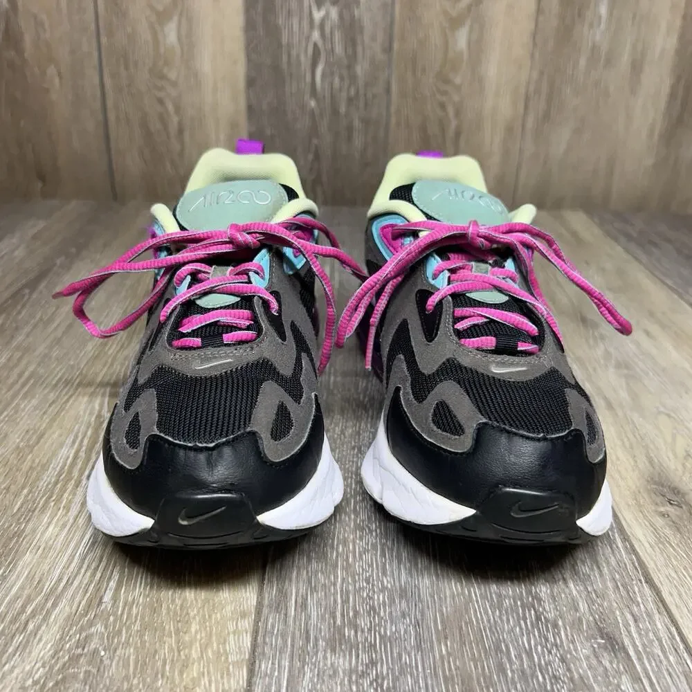 Nike Kids Youth US Size 6 Air Max 200 AT5627-004 Black Gray Pink Sneaker Shoes